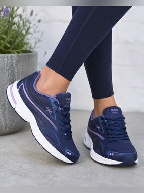Ryka Women’s 7M Infinite Navy & Lavender Walking Training Shoes New In Box